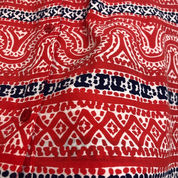 Sz 10- Vineyard vines red silk blend sleeveless dress Sz10 - Picture 6 of 11